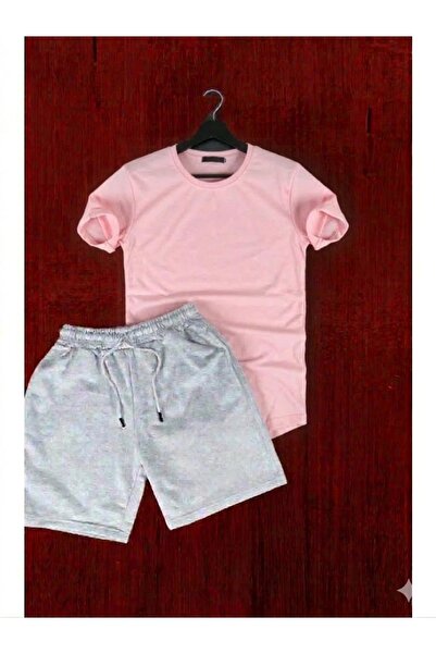 SILATU Plain T-Shirt Shorts Set Without Print