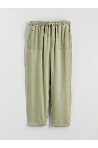 LC Waikiki Green Elastic Waist Carrot Fit Women's Jean Pants