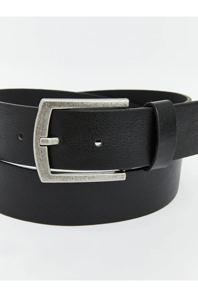 LC Waikiki Black Leather Look Men's Belt