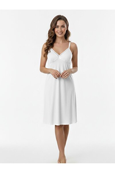 Bumbăcel Cotton nightgown, with straps, for women