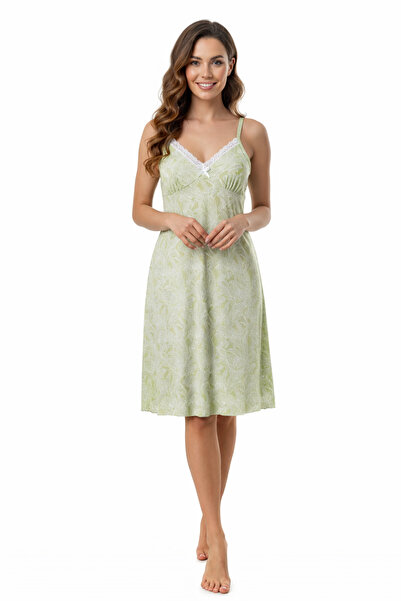 Bumbăcel Cotton nightgown, with straps, for women