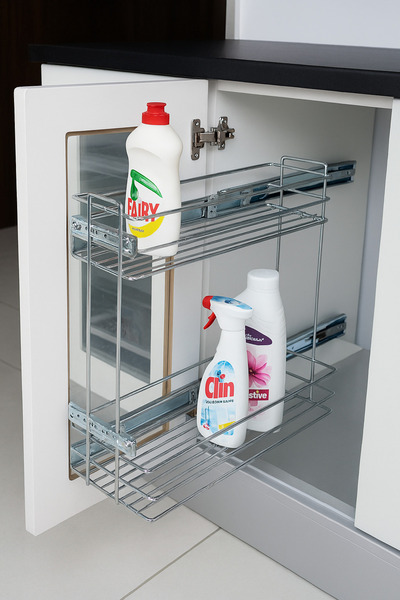 St Morritz İki Katlı Teleskopik Raylı Dolap İçi Düzenleyici Sepet