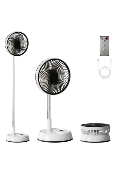 HASEPE Ventilator Portabil Telescopic Pliabil, Telecomanda, 3 Viteze, Rotire ...