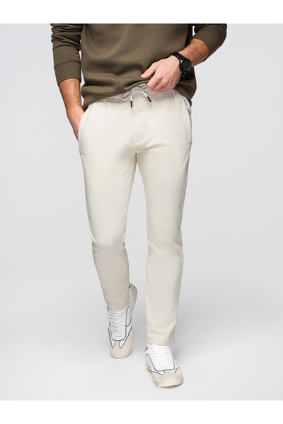OMBRE Herren Jogginghose Baumwolle OM-PABS-0304 Creme