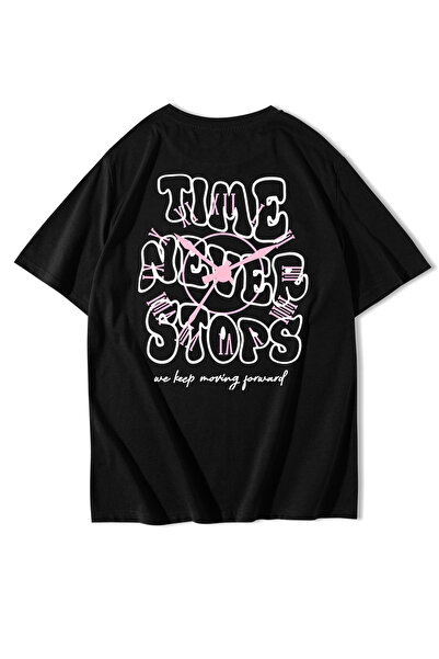 BRZ COLLECTION Tricou oversize unisex Time Never Stops