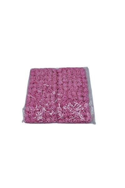 decotoys Trandafiri roz din spuma cu tija metal 144/set