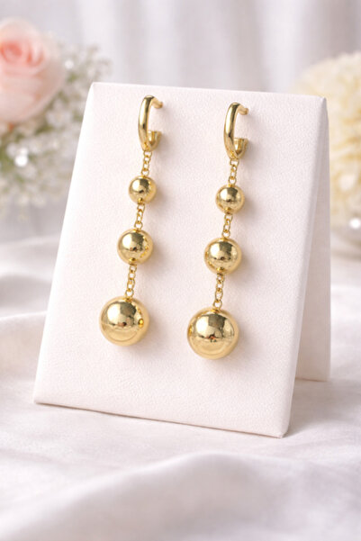 Inovius Елегантни обеци, позлатени медни - LMG4036