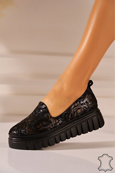 Joana Γυναικεία Μαύρα Σουέτ Μοκασίνια Svaya