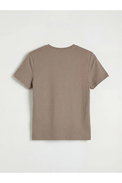 LC Waikiki Καφέ πουλόβερ με λαιμόκοψη γυναικείο Κοντό