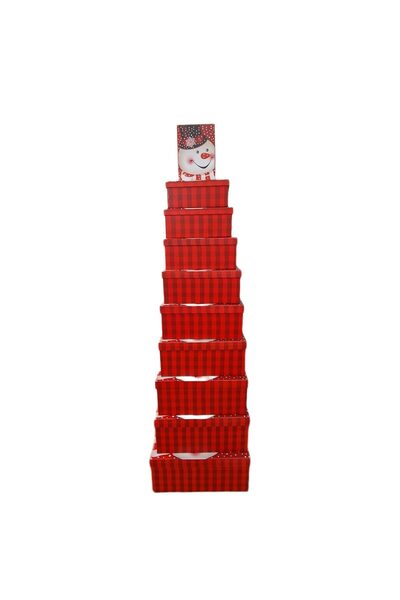 decotoys Картонени кутии 10 броя/комплект Коледни