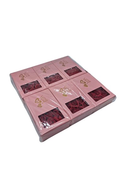 decotoys Pink martișor or jewelry cardboard boxes with roses 6/set L