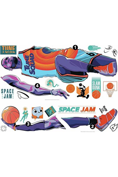 ROOMMATES ملصقات جدارية عملاقة قابلة للتقشير واللصق بتصميم ليبرون جيمس من فيل...