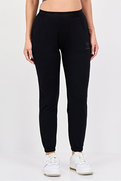 hummel Women Sportswear Fit Brand Logo Outdoor Sweatpants, Black