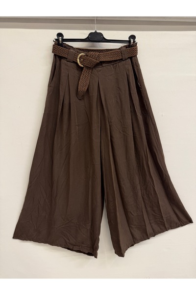 della moor Women's Brown Italian Giant Wide Leg K Belt I Elastic Waist t TENC...