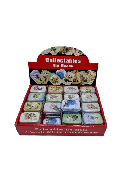 decotoys Metal boxes 32/set flowers