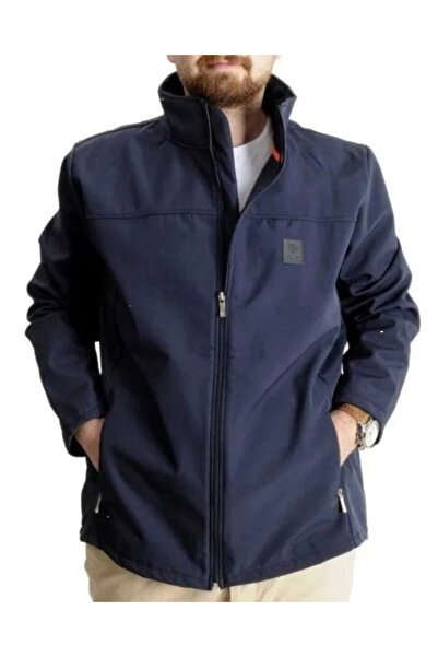 cusseli معطف رجالي كبير الحجم مقاوم للماء 21232 باللون الأزرق الداكن