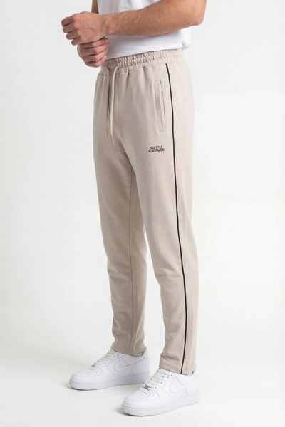 EXSPORT Men's Comfortable Transitional Straight-Leg Sweatpants with Piped Bac...