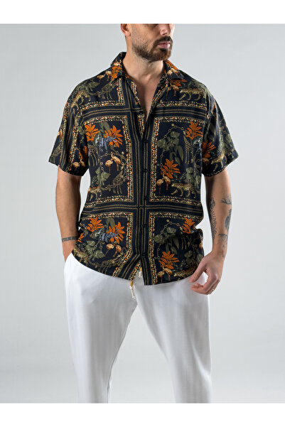 COCOPELLI Tropical Jaguar Men's Shirt Coc2973