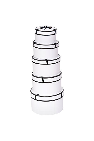 decotoys Cutie carton rotunda 5/set albe