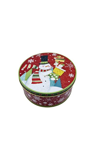 decotoys Round metal Christmas box L