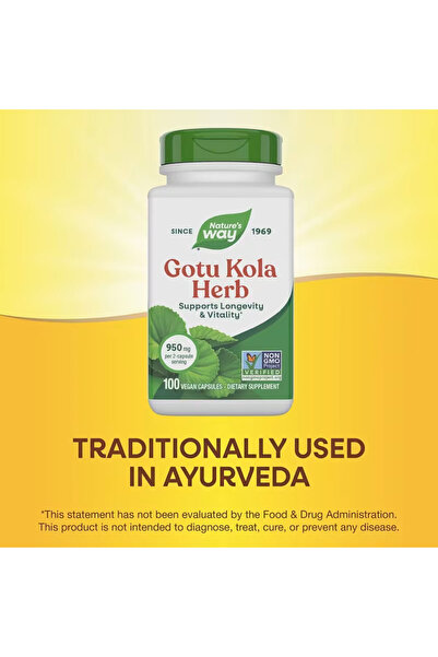 Natures Way Nature's Way Gotu Kola Herb Longevity & Vitality 100 Vegan Caps
