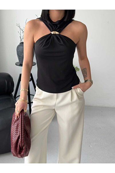 aytenli Decolteu în cruce cu detaliu cu accesoriu Zero Sleeve cu căptușeală B...