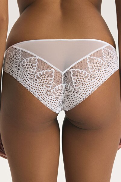 ESOTIQ Women's Elegant Briefs Panties with Lace & Mesh Details Regular Waist ...