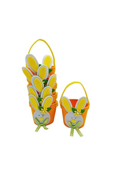 decotoys Cos pasla iepuras portocaliu 6/set