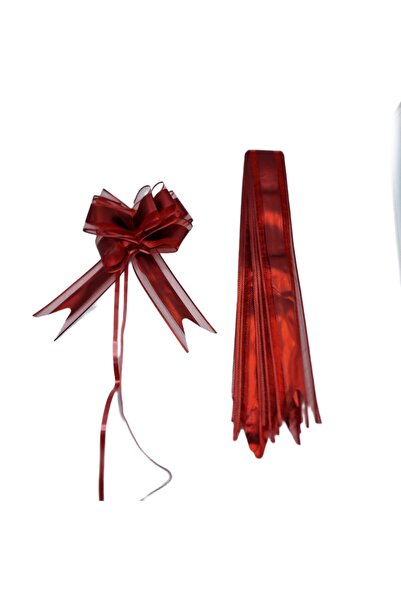 decotoys Red Christmas plastic bow 10/set 5cm 3 sets