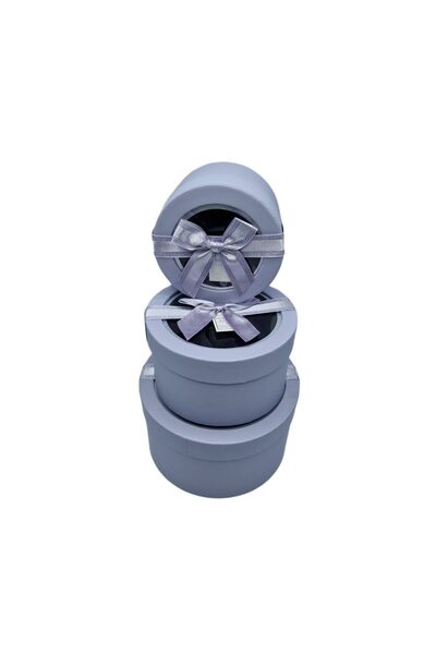 decotoys Cutie carton turcoaz rotunda 3/set cu vizor