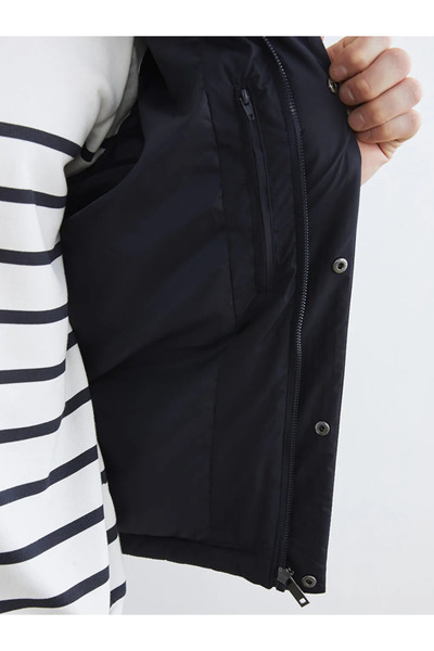 LC Waikiki Navy Blue Standard Fit Stand Collar Men's Puffer Vest