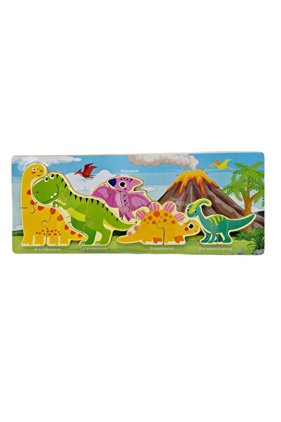 decotoys Puzzle lemn dinozauri