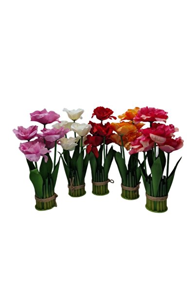 decotoys Buchet din flori artificiale 5 Bujori 5/set