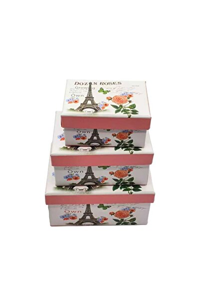 decotoys Cutie carton cadou 3/set S dreptunghiulara