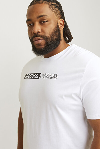 Jack & Jones Tricou bărbătesc Jack&Jones mărime mare 12243630 ALB