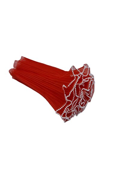 decotoys Red veil flower packaging 3/set