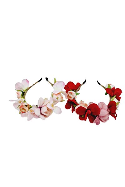 decotoys Bentiță cu flori artificiale 12/set