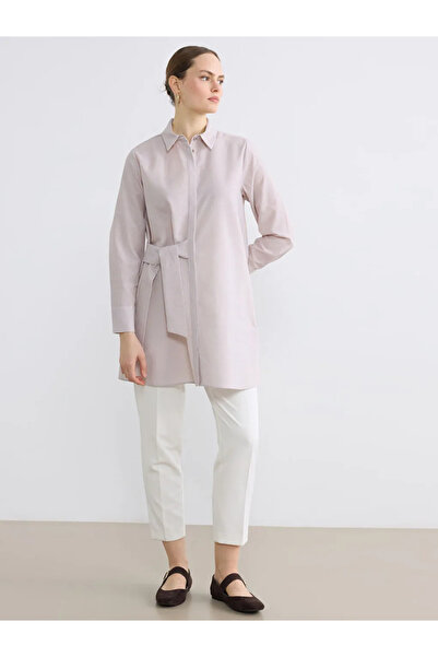 LC Waikiki Beige Striped Women's Shirt Tunic