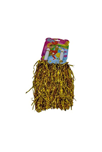 decotoys Gold cheerleading pompoms 5 sets