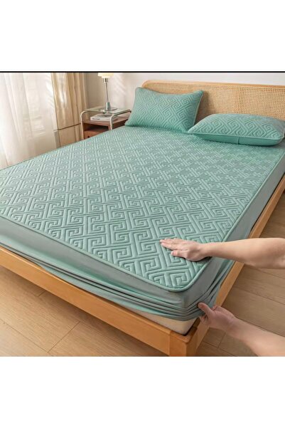 OEM 3-piece velvet bed cover set, Stretchy sheet 180x200cm, 2 pillowcases 55x...