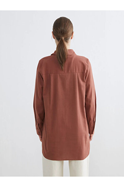 LC Waikiki Brown Textured Women's Shirt Tunic