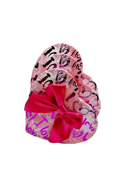 decotoys Heart cardboard box 3/set