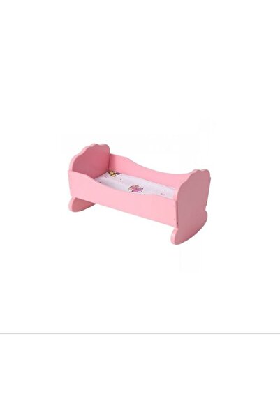 decotoys Patut din lemn pentru papusi
