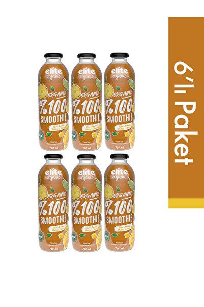 Elite Naturel 6'lı Organik %100 Smoothie Turuncu 700 Ml