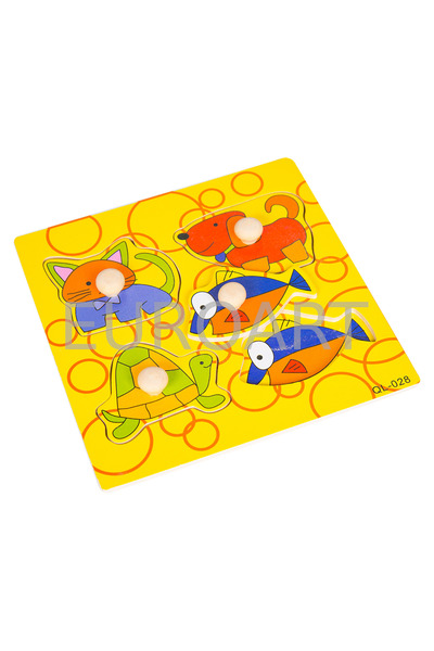decotoys Puzzle lemn mic peste 5/set