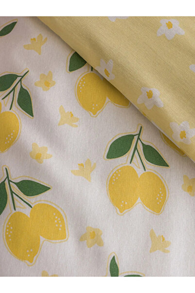 LC Waikiki Mixed Lemon Printed Single Duvet Cover Set