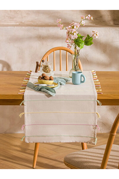 LC Waikiki Beige Tasseled Runner 45X150 cm