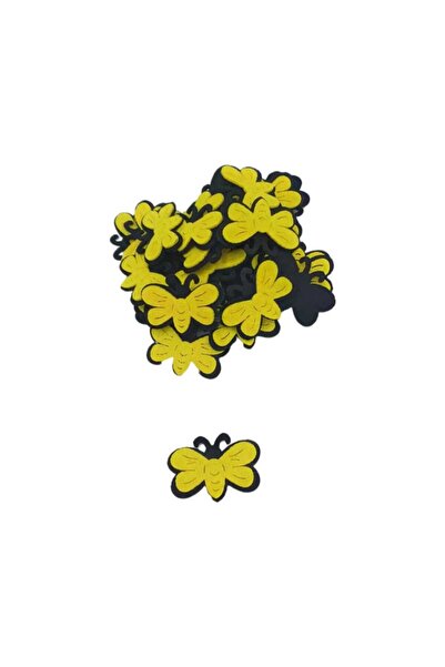 decotoys Figurina fetru fluture 50/set portocaliu