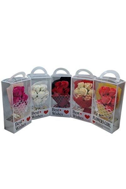 decotoys Buchet din 7 trandafiri artificiali 5/set