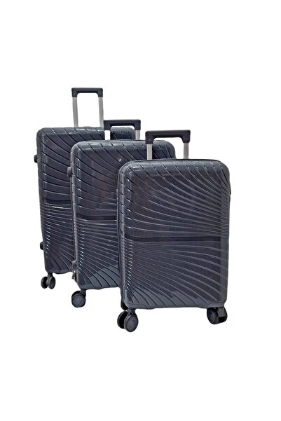 decotoys Valize polipropilena 3/set gri antracit